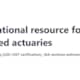 Blog post hero image with the INQA logo. The main title reads 'International resource for qualified actuaries', with a subtitle clarifying the page covers 'Eligibility, pricing (£20+VAT verification), IAA sections welcome