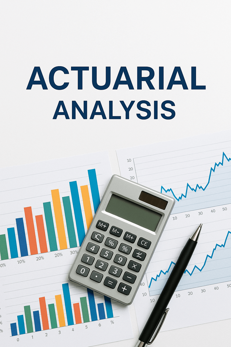 Actuarial analysis tools with calculator and charts